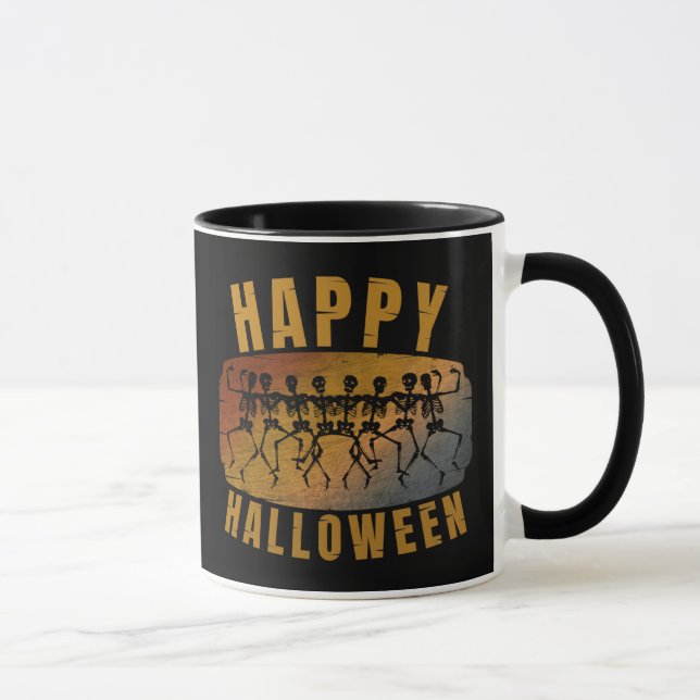 HAPPY HALLOWEEN DANCING SKELETON MUG (Right)