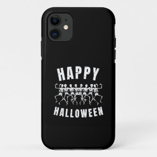 HAPPY HALLOWEEN DANCING SKELETONS iPhone 11 CASE