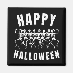 HAPPY HALLOWEEN DANCING SKELETONS MAGNET