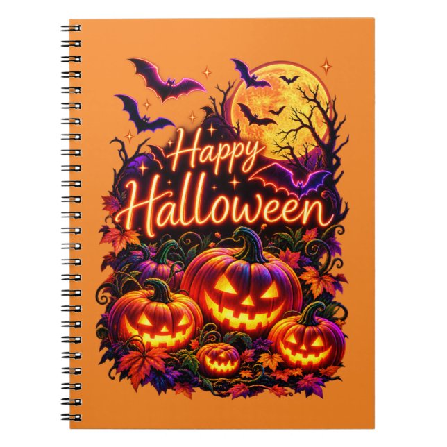 Happy Halloween dark design  Notebook (Front)
