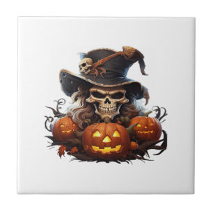 Happy Halloween Day - Funny Halloween Classic T-Sh Ceramic Tile