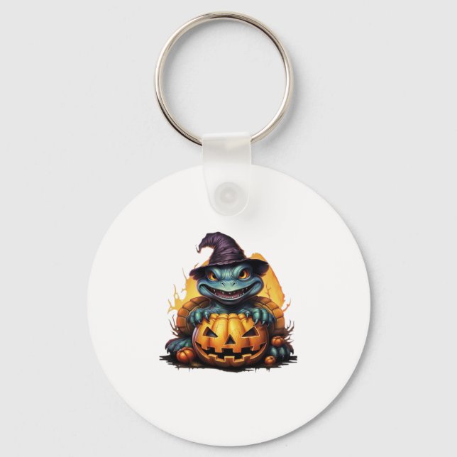 Happy Halloween Day - Funny Halloween Classic T-Sh Key Ring (Front)