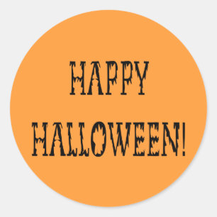 Happy Halloween Deadworld Text Classic Round Sticker