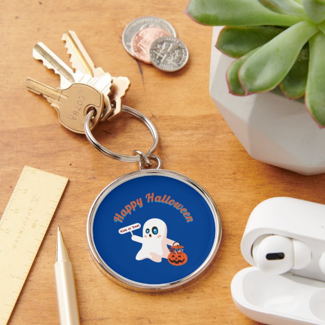 Happy Halloween Deep Blue keyChain (Desk)