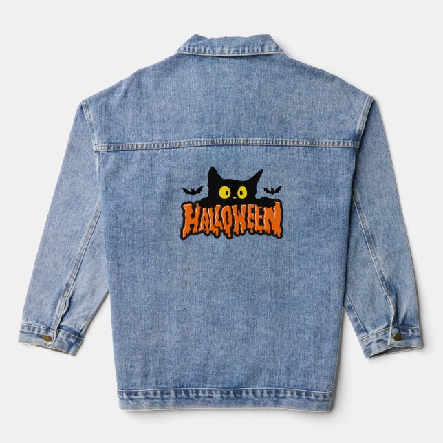 happy halloween denim jacket (Back)