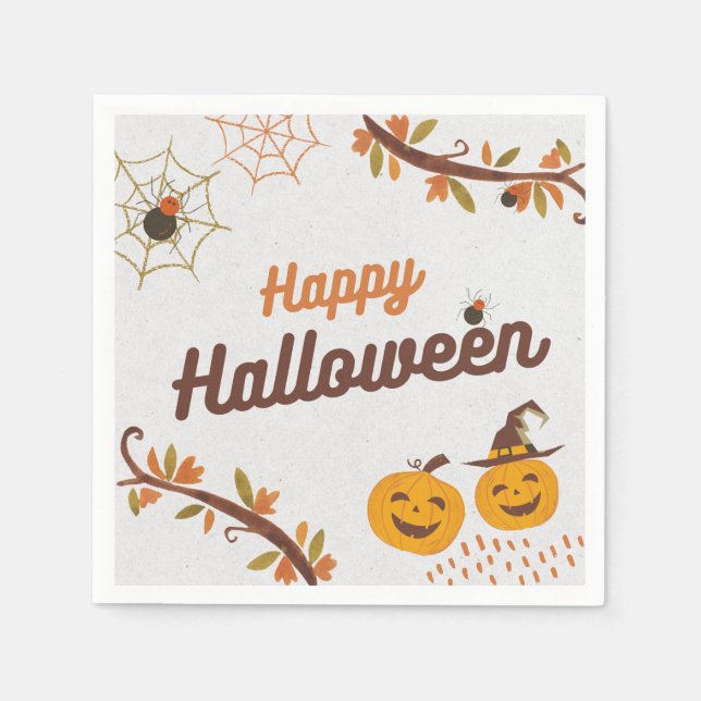 Happy Halloween Design Napkin (Front)