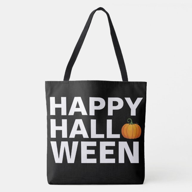 Happy Halloween Design With Type Tote Bag (Front)