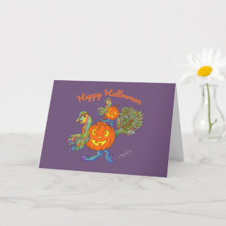Happy Halloween Dinosaur Card