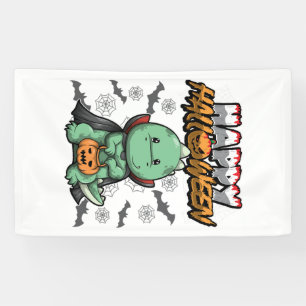 Happy Halloween Disguised Dragon Banner