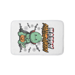 Happy Halloween Disguised Dragon Bath Mat