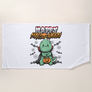 Happy Halloween Disguised Dragon Beach Towel