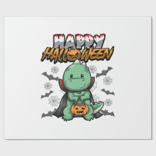 Happy Halloween Disguised Dragon Wrapping Paper