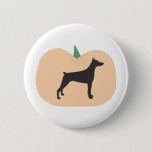 Happy Halloween Doberman Pinscher 6 Cm Round Badge
