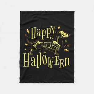 Happy Halloween Dog - Funny Halloween Fleece Blanket