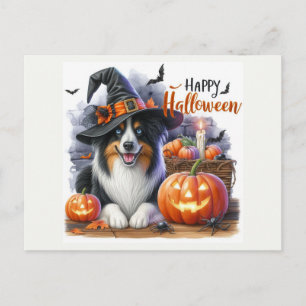 Happy Halloween Dog Lovers Holiday  Postcard