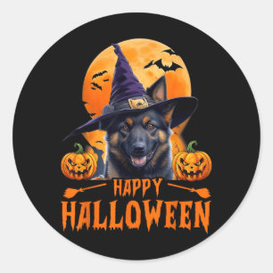 Happy Halloween Dog T-Shirt1 Classic Round Sticker