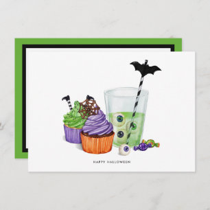 Happy Halloween Drinks & Desserts Holiday Card