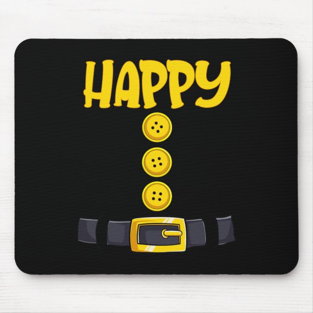 Happy Halloween Dwarf Costume Colour Matching  Mouse Pad (Front)