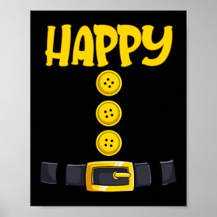 Happy Halloween Dwarf Costume Colour Matching  Poster