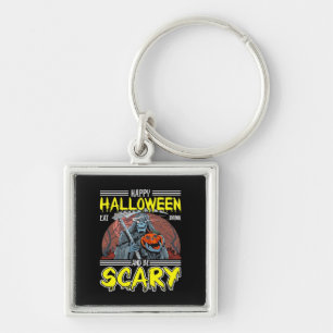 Happy Halloween Eat Drink And Be Scary Cool  Key Ring