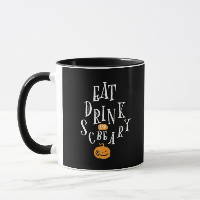 Happy Halloween Eat Drink And Be Scary Mug (Left)