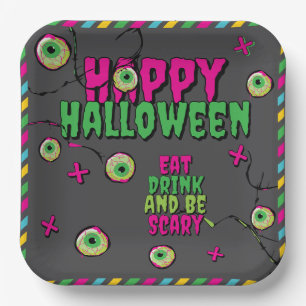 Happy Halloween Eat Drink and be Scary!  Paper Plate