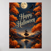 Happy Halloween Enchanted Autumn Pumpkin