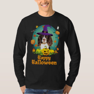 Happy Halloween English Springer Spaniel Dog Pumpk T-Shirt