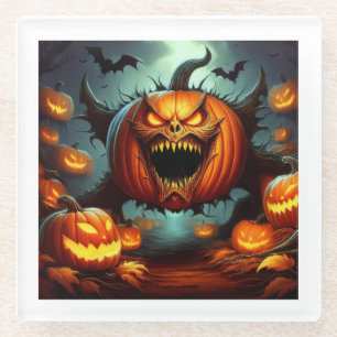 Happy Halloween Everybody Glass Coaster