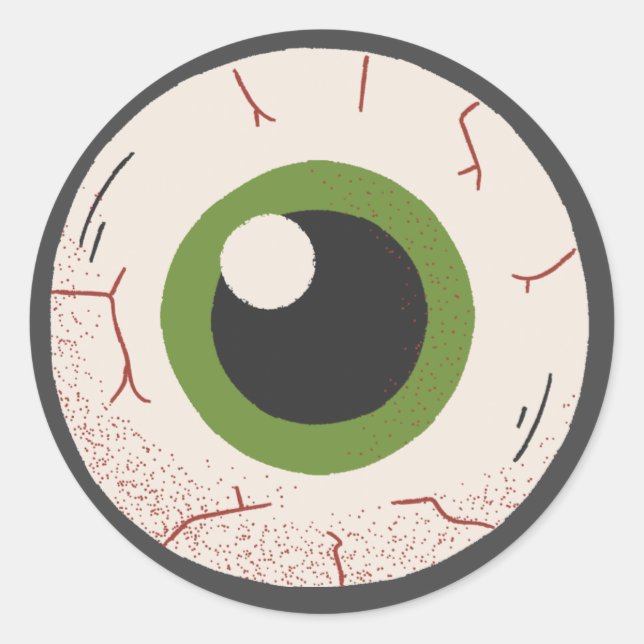 Happy Halloween Eye  Classic Round Sticker (Front)