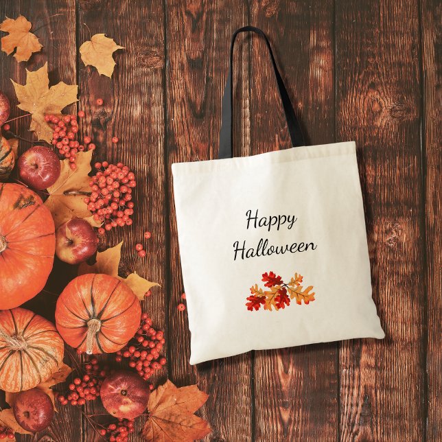 Happy Halloween Fall Foliage Cute Trick or Treat  Tote Bag (Creator Uploaded)