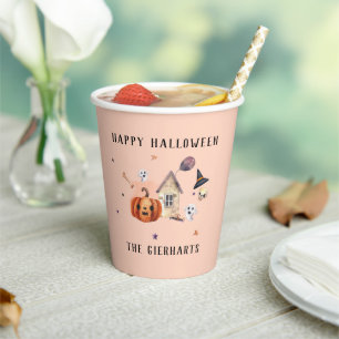 Happy Halloween Family Custom Party Paper Cups