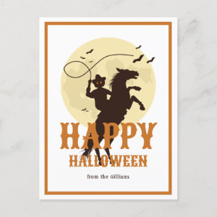 happy halloween family name postcard