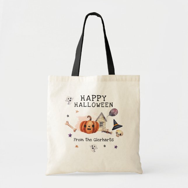 Happy Halloween Family Party Custom Tote Bag (Front)