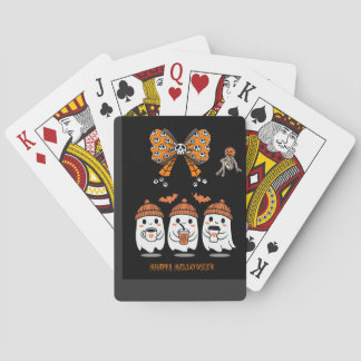 Happy Halloween – fantômes café mignons Playing Cards