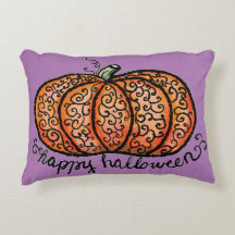 Happy Halloween filigree pumpkin