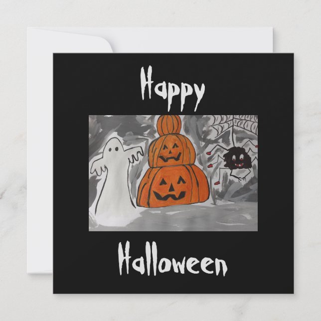 Happy Halloween Flat Card (Front)