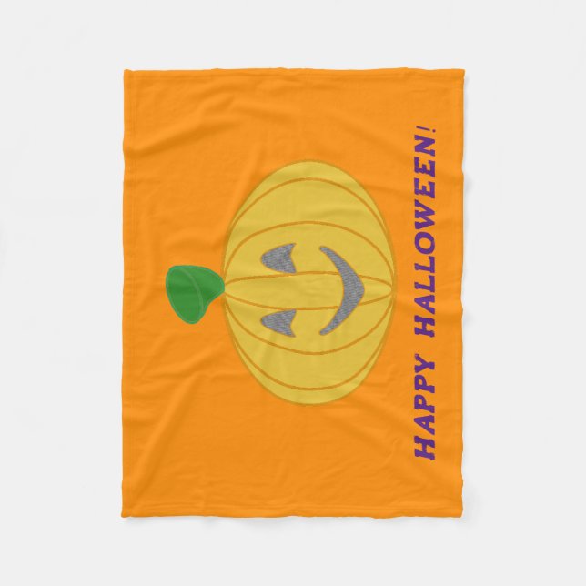 Happy Halloween Fleece Blanket (Front)