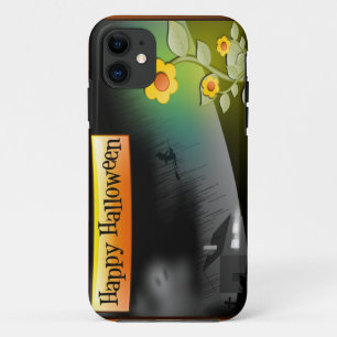 Happy Halloween & Flowers - iPhone 11 Case