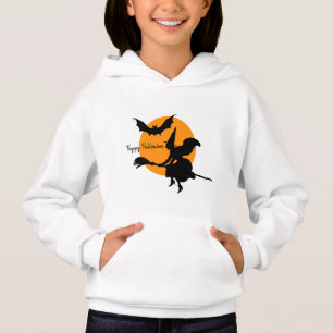 Happy Halloween Flying Witch and Bat