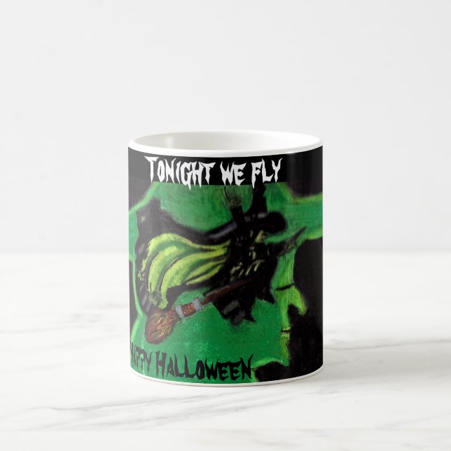 HAPPY HALLOWEEN FLYING WITCH mug (Center)