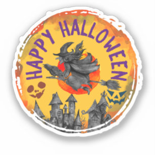 Happy Halloween – Flying Witch, Spooky House