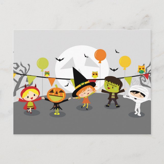 Happy Halloween Folded Holiday Card (Front)