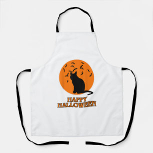 Happy Halloween for Cat Lover - Black Cat Hallowee Apron