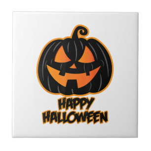 Happy Halloween for Men and Women - Pumpkin Hallow Ceramic Tile