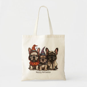 Happy Halloween French Bulldogs Tote Bag