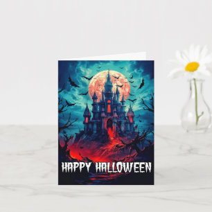 Happy Halloween Frightful Haunted House Card