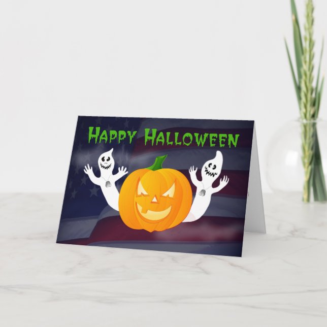 Happy Halloween from Across the Miles military Card (Front)
