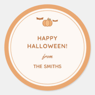 Happy Halloween From" Family Gift Sticker