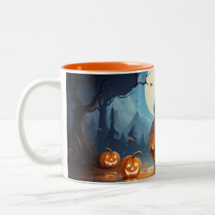 Happy Halloween From Ghost Two-Tone Coffee Mug